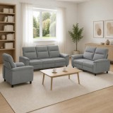 Cumpara ieftin Set de canapea 3 pcs Gri deschis Tesatura