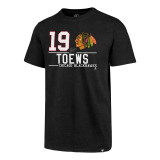 Chicago Blackhawks tricou de bărbați Jonathan Toews #19 Player Name 47 Club Tee - XL, 47 Brand