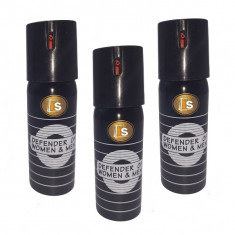 Set 3 bucati Spray cu piper, Neutral Defense, IdeallStore®, jet, auto-aparare, 60 ml, husa inclusa