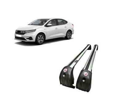 Set bare portbagaj aluminiu transversale cu antifurt dedicate Dacia Logan 3 2021-2025 foto