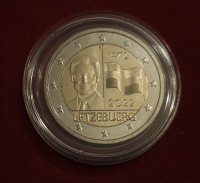 2 euro 2022 Luxemburg, comemorativă, &amp;icirc;n capsulă foto