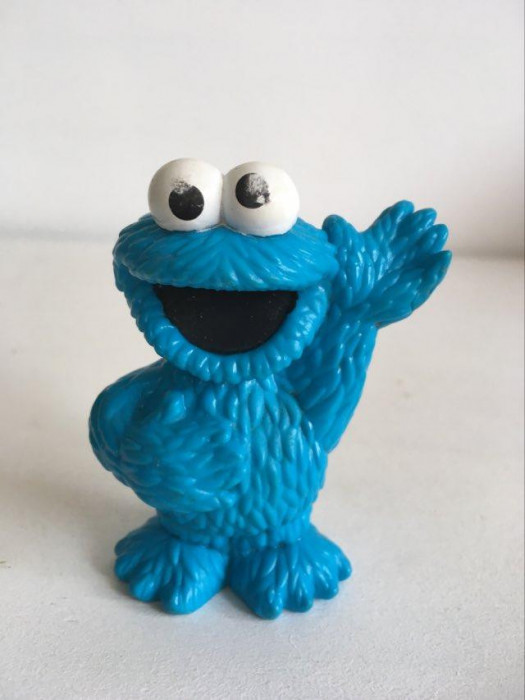 Figurina Cookie Monster Muppets / Sesame Street, Hasbro, 2010, 7cm, plastic