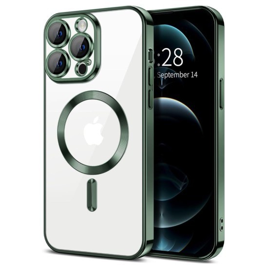 Husa pentru iPhone 12 Pro Max - Techsuit Luxury Crystal MagSafe - Deep Green