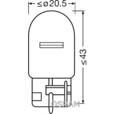 SET 2 BECURI 12V W21W ORIGINAL BLISTER OSRAM