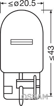 BEC 12V W21W ORIGINAL SET 10 BUC OSRAM 10482