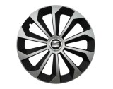 Cumpara ieftin Set 4 capace roti Fame Gri-Negru cu inel R14, pentru gama auto Seat, Autohelix MSA