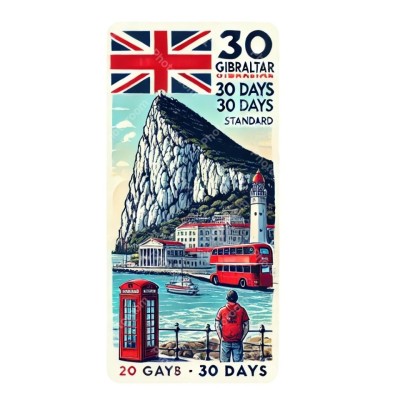 eSIM Gibraltar 20GB 30Days Standard foto
