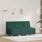 vidaXL Unitate Sofa Modulară Fără Brațe 3 pcs Verde &icirc;nchis
