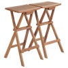 VidaXL Scaune de bar pliabile, 2 buc., lemn masiv de tec 44727