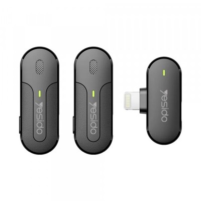 Lavaliera Yesido KR16, Lightning, Set 2 bucati, Neagra foto