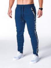 Pantaloni barbati de trening bleumarin slim fit sport street model nou P653 foto