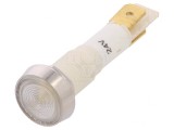 Lampă de control LED albă 24V &Oslash;10mm plastic