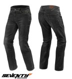 Blugi (jeans) femei pentru scuter - motocicleta Seventy model SD-PJ4 tip Regular fit culoare: negru (cu insertii Aramid Kevlar) XL