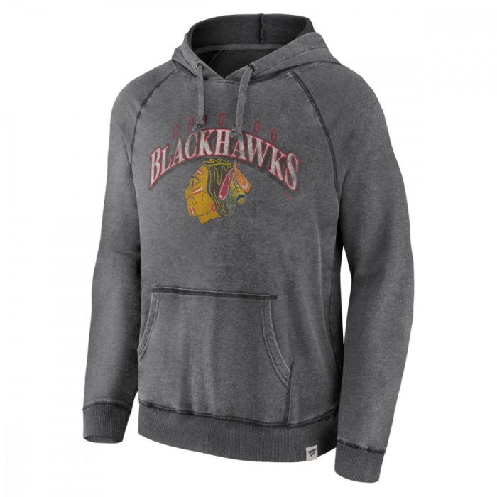 Chicago Blackhawks hanorac de bărbați cu glugă True Classics Washed Pullover Hoodie grey - XL