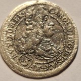 Austria 3 kreuzer 1713 Graz argint Carol Vl