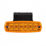 Lampa LED Laterala Galbena 12V 24V FR0177/Z, Semnalizare Auto, 12 LED-uri, Suport Inclus, Durata 50000h