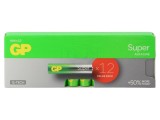 Baterii Alcaline AAA 1,5V GP SUPER G-TECH 12 Buc Nere&icirc;ncărcabile