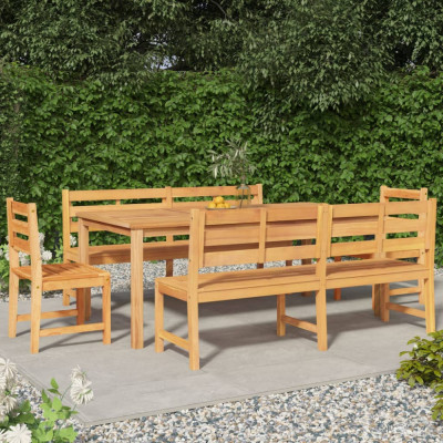 vidaXL Set de sufragerie de grădină, lemn masiv de tec, 5 piese foto