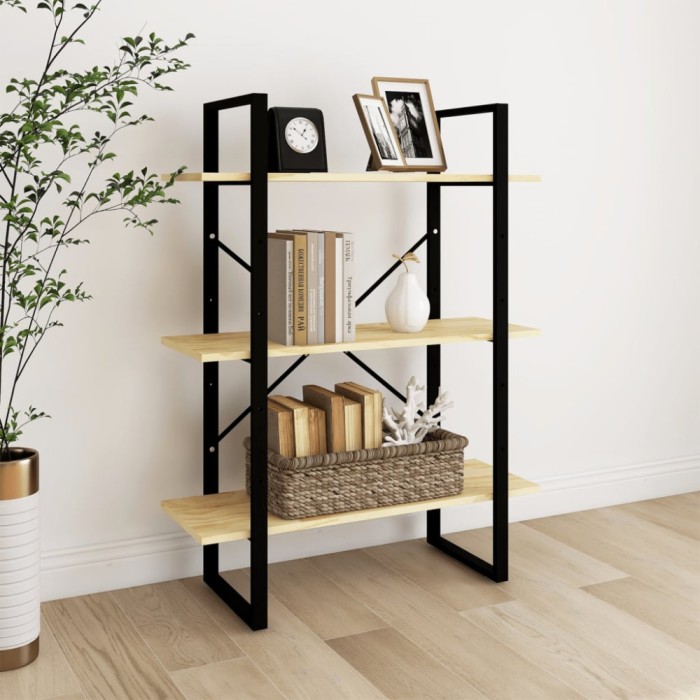 vidaXL Bibliotecă cu 3 rafturi, 80x30x105 cm, lemn masiv de pin 806532