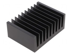 Radiator Extrudat cu Aripioare Negru 75x100x40mm