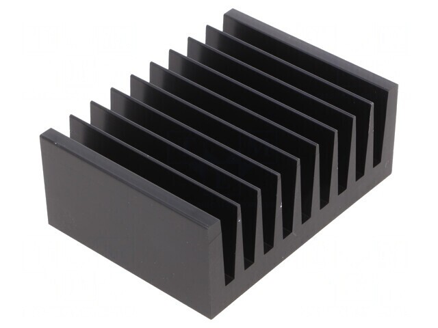 Radiator Extrudat cu Aripioare Negru 75x100x40mm