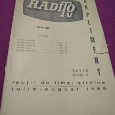 SUPLMENT RADIO TV IULIE-AUGUST 1969 VECHI PERIOADA COMUNISTA