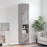 vidaXL Dulap &icirc;nalt, gri sonoma, 34,5x34x180 cm, lemn prelucrat