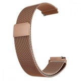 Curea Milanese Loop, compatibila Huawei Watch GT 3 42mm, telescoape Quick Release, Rose Gold