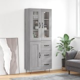 vidaXL Dulap &icirc;nalt, gri sonoma, 69,5x34x180 cm, lemn compozit