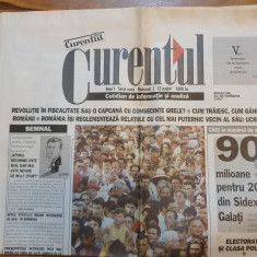 ziarul curentul 22 octombrie 1997-anul 1,nr.1-prima aparitie a ziarului