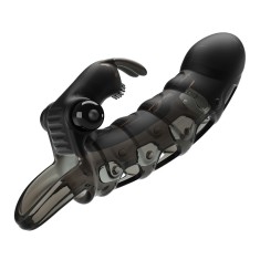 Extensie penis Vibrating Cuper Negru