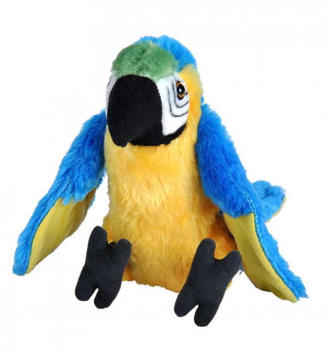 Papagal Macaw Albastru - Jucarie Plus 20 cm