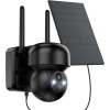 Camera de Supraveghere WIFI cu Panou Solar, 2K QHD, 3MP, Unghi 360&deg;, Night Vision Color, Lumina LED, Senzor Detectare, Conectare Telefon, Alarma Sonor