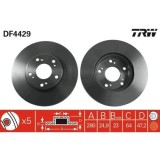 Set disc frana Honda Accord 7 (Cl Cn) 01.03-09.12, Accord 7 Tourer (Estate) (Cm Cn) 04.03-05.08, Fata, 280X25mm, ventilat, TRW