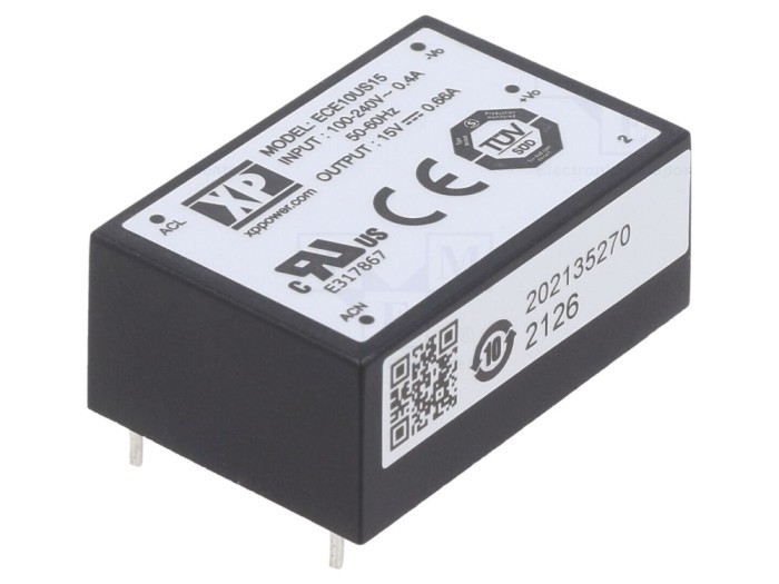 Convertor AC/DC 10W 15VDC ECE10US15