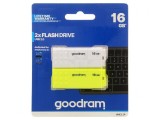 Pendrive USB 2.0 16GB Alb/Galben, Goodram