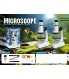 Microscop Jucarie pentru Copii, 1200x Marire, Lampa Incorporata, Plastic Netoxic, Accesorii Complete, Peste 6 Ani
