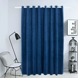 Gossi draperie opaca albastru inchis 290x245cm catifea inele metalice