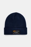 Alpha Industries căciulă Crew Beanie culoarea albastru marin, 128924