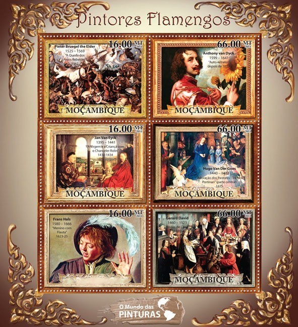 MOZAMBIC 2011 - Picturi, maestri flamanzi / bloc MNH