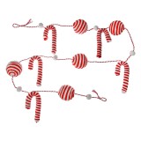 Cumpara ieftin Ghirlanda Craciun Acadele plastic alb rosu 170x6x6 cm