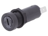 Clema Siguranțe Panou 10A Neagră 250V 5x20mm