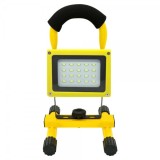 Proiector 20LED 10W 12V 220V cu Acumulator si Suport Alb Rece 303