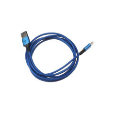 Cablu Date Si Incarcare USB Type C Samsung Galaxy A40 Textil Albastru foto