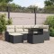 vidaXL Set de canapele pentru grădină cu pernă 7 pcs Negru Rattan poli 3348493