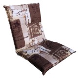 Perna scaun Confort, bumbac + poliester, maro, 100 x 48 x 6 cm