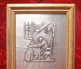 TABLOU / APLICA ZINC IN RAMA LEMN 21.5 CM