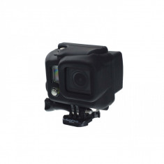 Husa din silicon pentru GoPro Hero 3 cu spatiu si parasolar pentru LCD BacPac foto