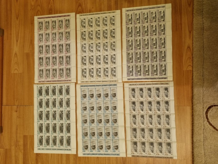 Romania MNH 1959 - 500 de ani existenta documentara Bucuresti - LP 480 - coli