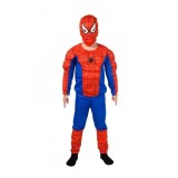 Costum clasic Spiderman KidMania&reg; cu muschi pentru copii 3-5 ani 90-110 cm